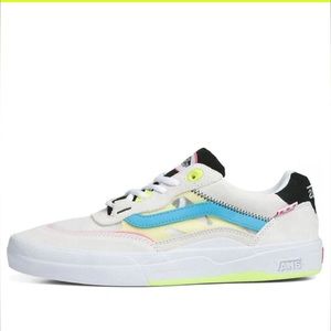 Vans Wayvee Neon White Blue Multicolor PopCush Rare Skate Shoes